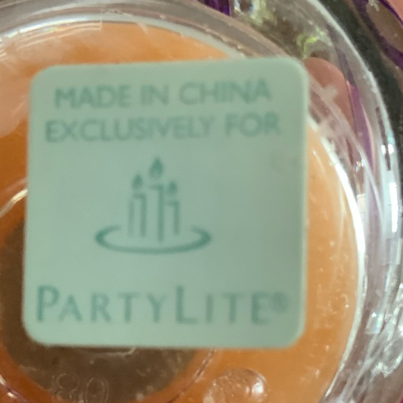 5 Partylite Jollyville Glass Tea Light Candle Holders Wrapped Candy Style/Drizzl - Picture 2 of 6